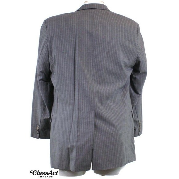HUGO BOSS mens Solid Charcoal Gray Wool Sport Coat Suit Jacket Blazer 42L - Picture 5 of 7